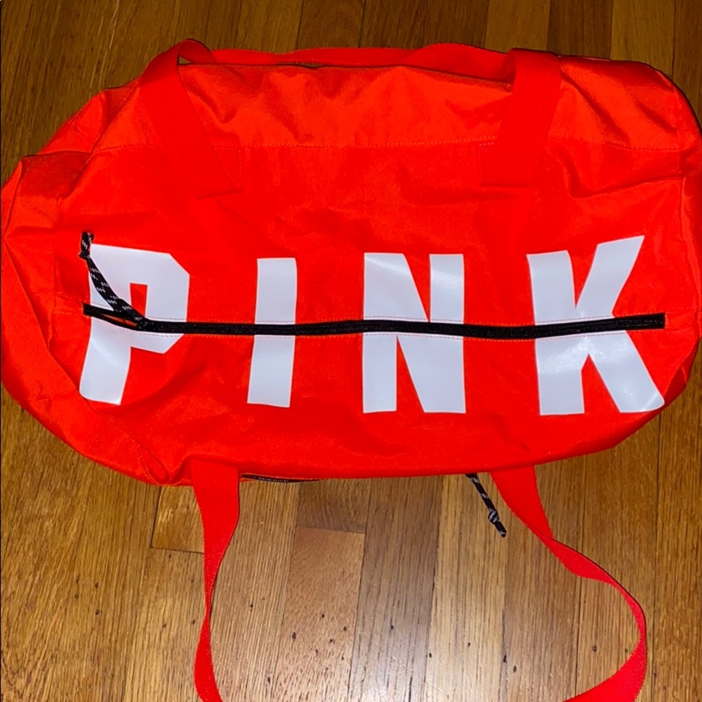 PINK duffel bag (never used)
